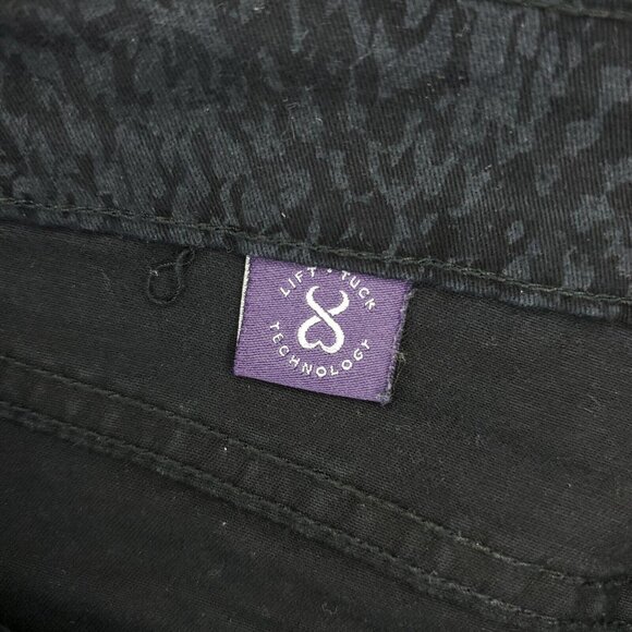 NYDJ Daughters Jeans Leggings Womens 10 Black Leopard Cheetah Print Lift Tuck - Picture 4 of 12